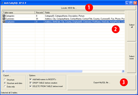 Access veritabanını MySQL sorgusuna dönüştürün