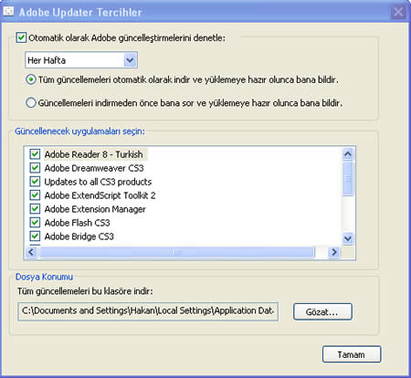 Otomatik olarak çalışan Adobe Updater yazılımının durdurulması
