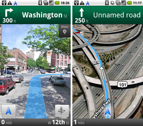 Android 2.0 için Google Maps Navigation