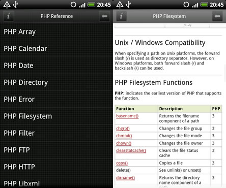 Android için PHP Fonksiyonları Dokümanı