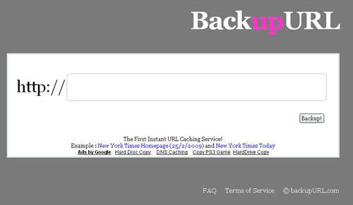 Backupurl ile web sitelerinin kopyalarını saklayın