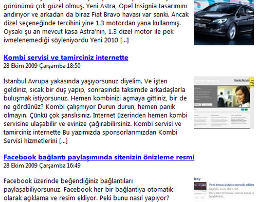 Besleme(feed) içerisindeki yazılara thumbnail eklemek