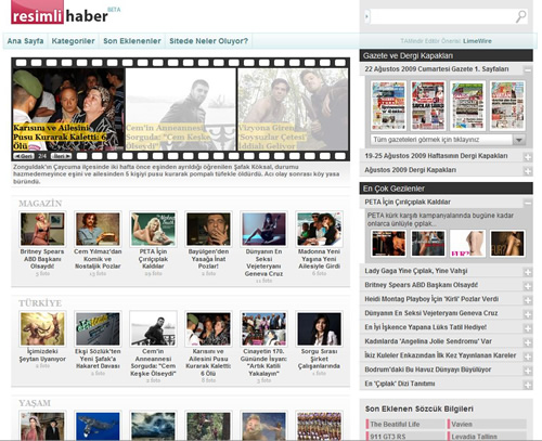 Haber sitelerinden sıkılanlara: Resimlihaber.com