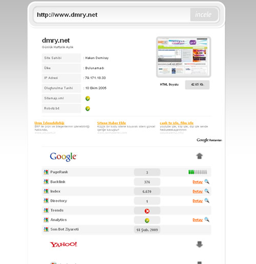 PageBoss ile web sitesi istatistikleri