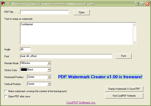 PDF Watermark ile, PDF Sayfaları Üstüne Yazı Ekleyin
