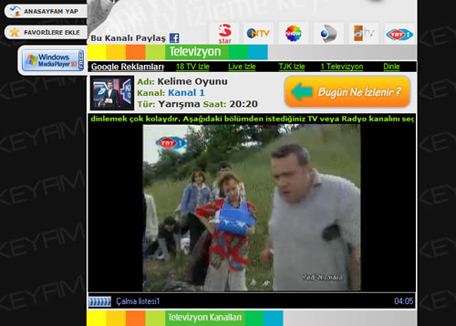 TVkeyfim ile online canlı TV izle