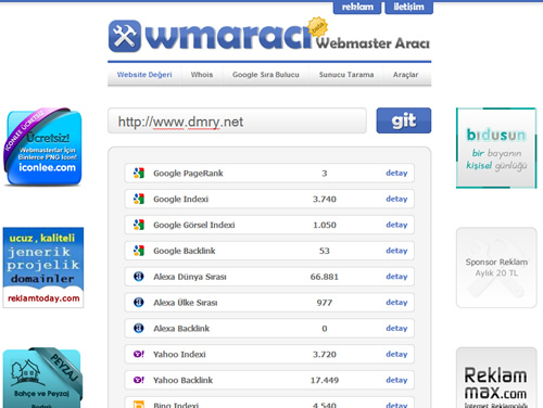 WM Aracı – Webmaster Aracı