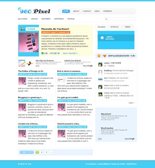WordPress 960 Pixel Teması Türkçe Sürüm