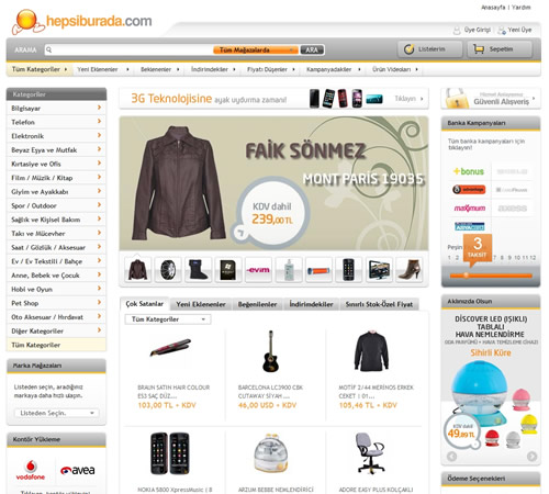Yenilenen tasarımı ile Hepsiburada.com